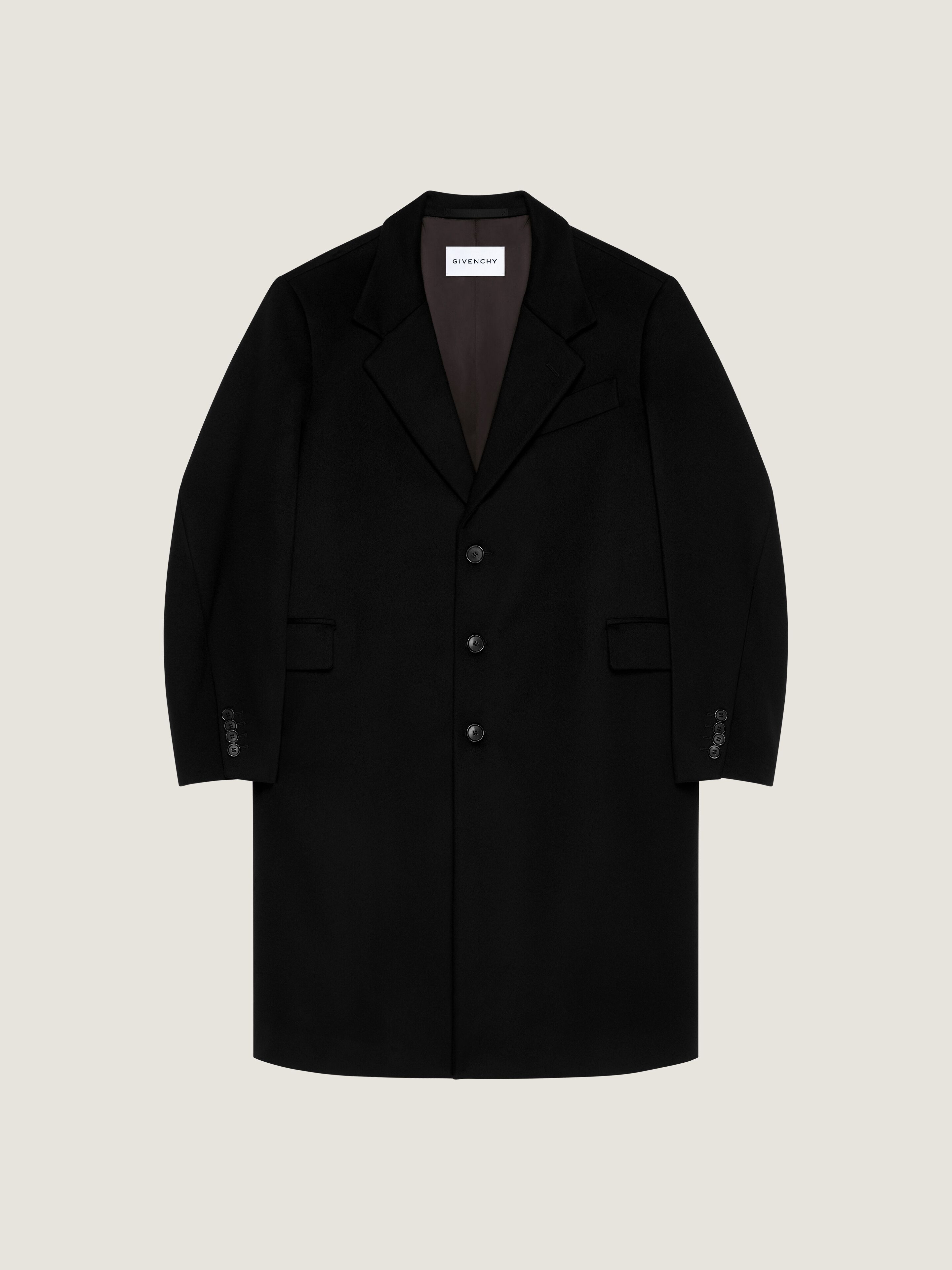 Tailored coat in wool cashmere